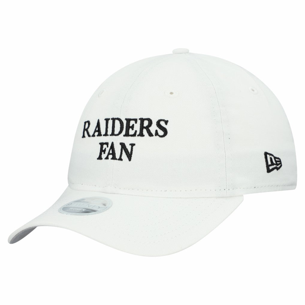 Las Vegas Raiders New Era Women's Team Fan 9TWENTY Adjustable Hat - White Hats