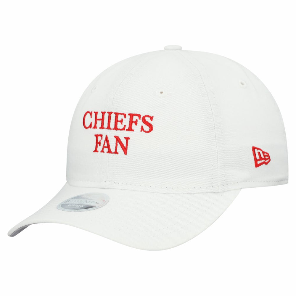 Kansas City Chiefs New Era Women's Team Fan 9TWENTY Adjustable Hat - White Hats