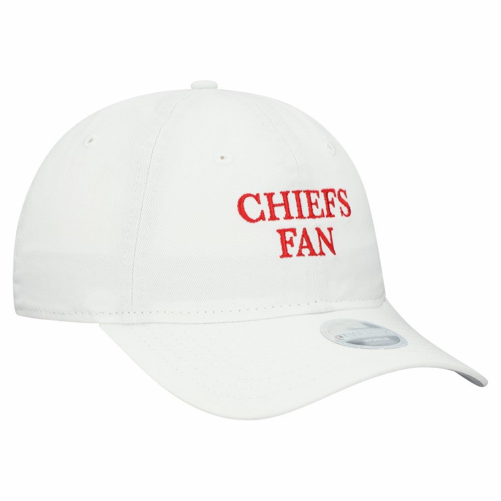 Kansas City Chiefs New Era Women's Team Fan 9TWENTY Adjustable Hat - White Hats