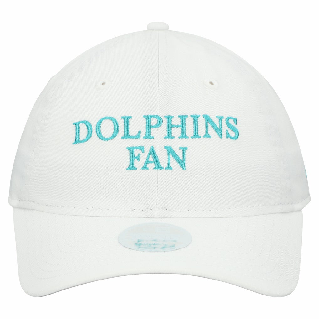 Miami Dolphins New Era Women's Team Fan 9TWENTY Adjustable Hat - White Hats