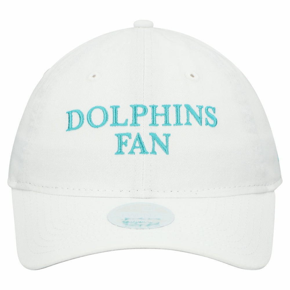 Miami Dolphins New Era Women's Team Fan 9TWENTY Adjustable Hat - White Hats
