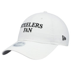 Pittsburgh Steelers New Era Women's Team Fan 9TWENTY Adjustable Hat - White Hats