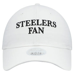 Pittsburgh Steelers New Era Women's Team Fan 9TWENTY Adjustable Hat - White Hats