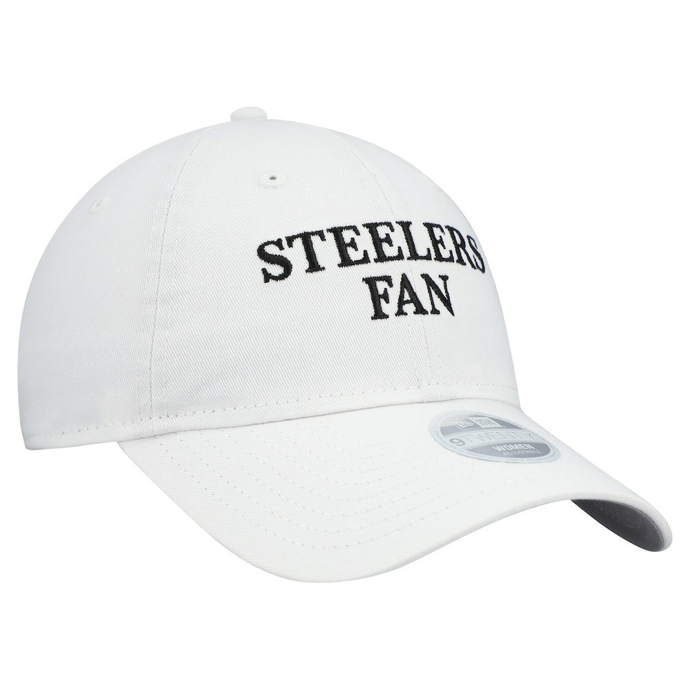Pittsburgh Steelers New Era Women's Team Fan 9TWENTY Adjustable Hat - White Hats