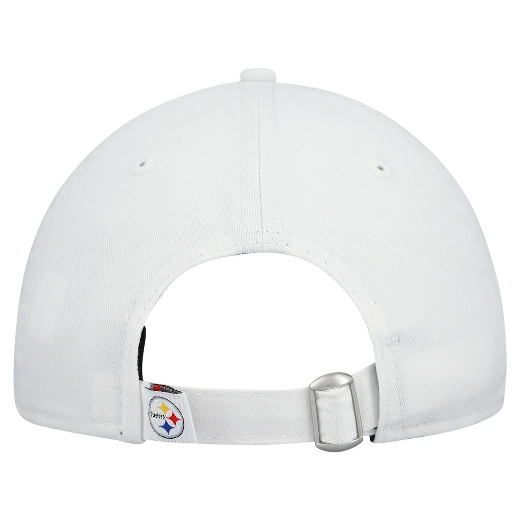 Pittsburgh Steelers New Era Women's Team Fan 9TWENTY Adjustable Hat - White Hats