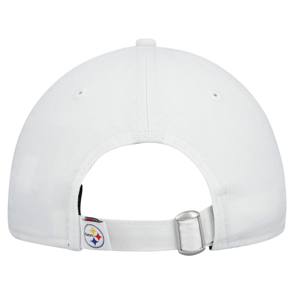 Pittsburgh Steelers New Era Women's Team Fan 9TWENTY Adjustable Hat - White Hats