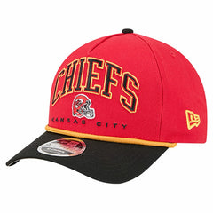 Kansas City Chiefs New Era Arch COOLERA 9FORTY A-Frame M-Crown Adjustable Hat - Red Hats