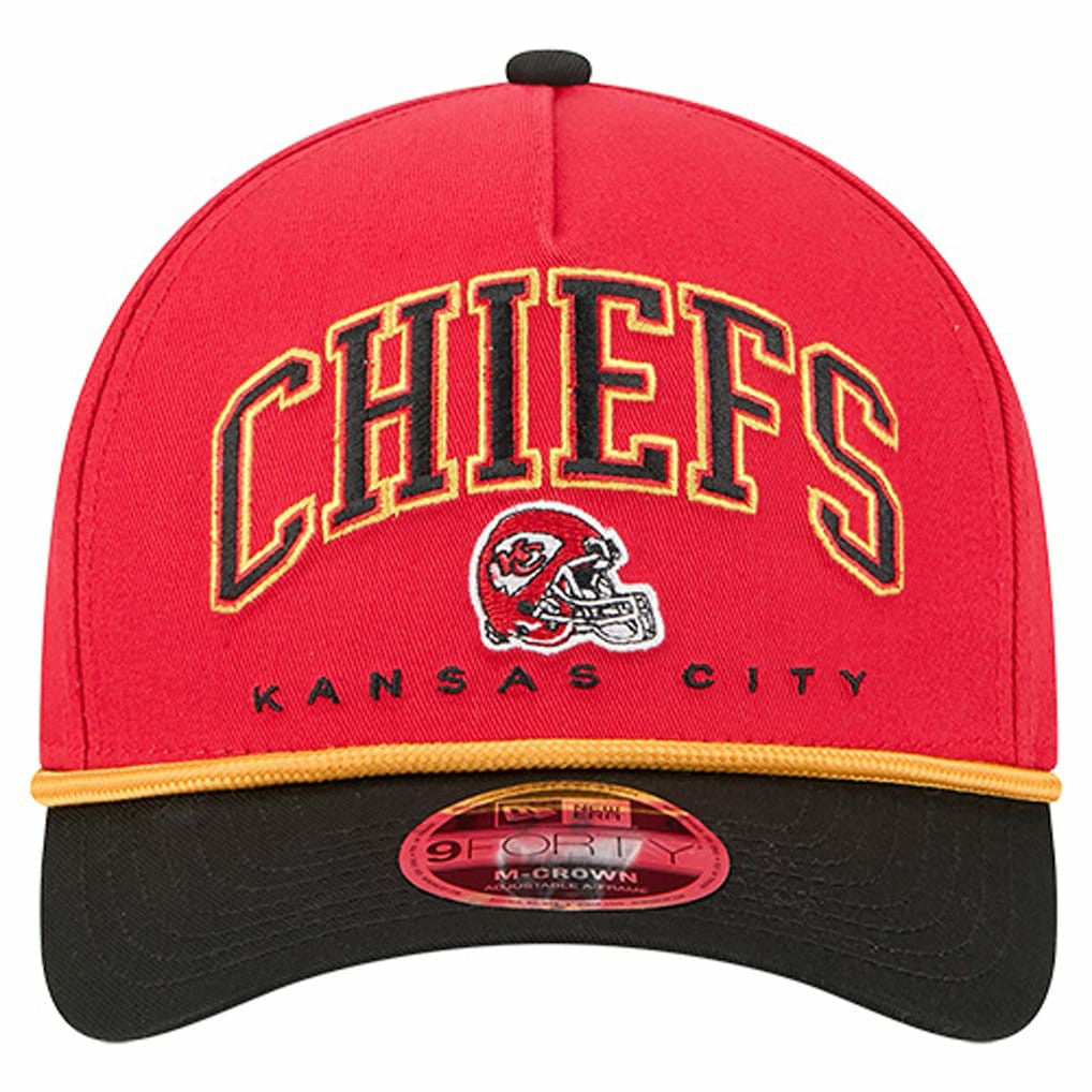 Kansas City Chiefs New Era Arch COOLERA 9FORTY A-Frame M-Crown Adjustable Hat - Red Hats