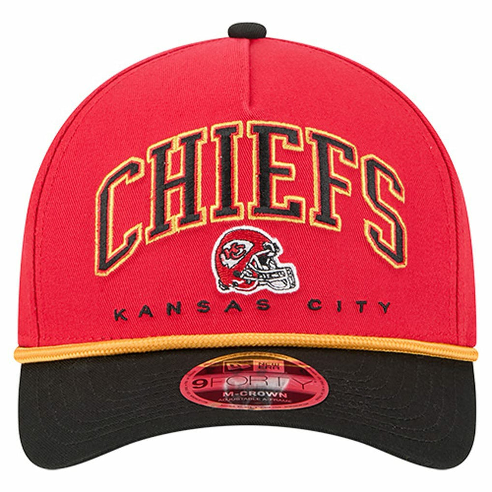 Kansas City Chiefs New Era Arch COOLERA 9FORTY A-Frame M-Crown Adjustable Hat - Red Hats
