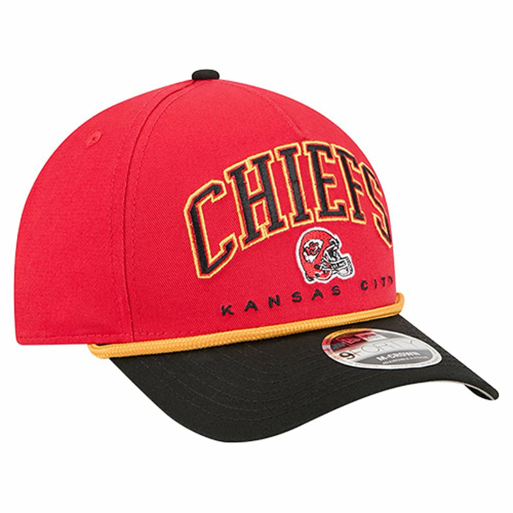 Kansas City Chiefs New Era Arch COOLERA 9FORTY A-Frame M-Crown Adjustable Hat - Red Hats