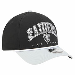 Las Vegas Raiders New Era Arch COOLERA 9FORTY A-Frame M-Crown Adjustable Hat - Black Hats