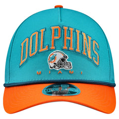 Miami Dolphins New Era Arch COOLERA 9FORTY A-Frame M-Crown Adjustable Hat - Aqua Hats