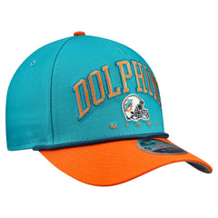 Miami Dolphins New Era Arch COOLERA 9FORTY A-Frame M-Crown Adjustable Hat - Aqua Hats