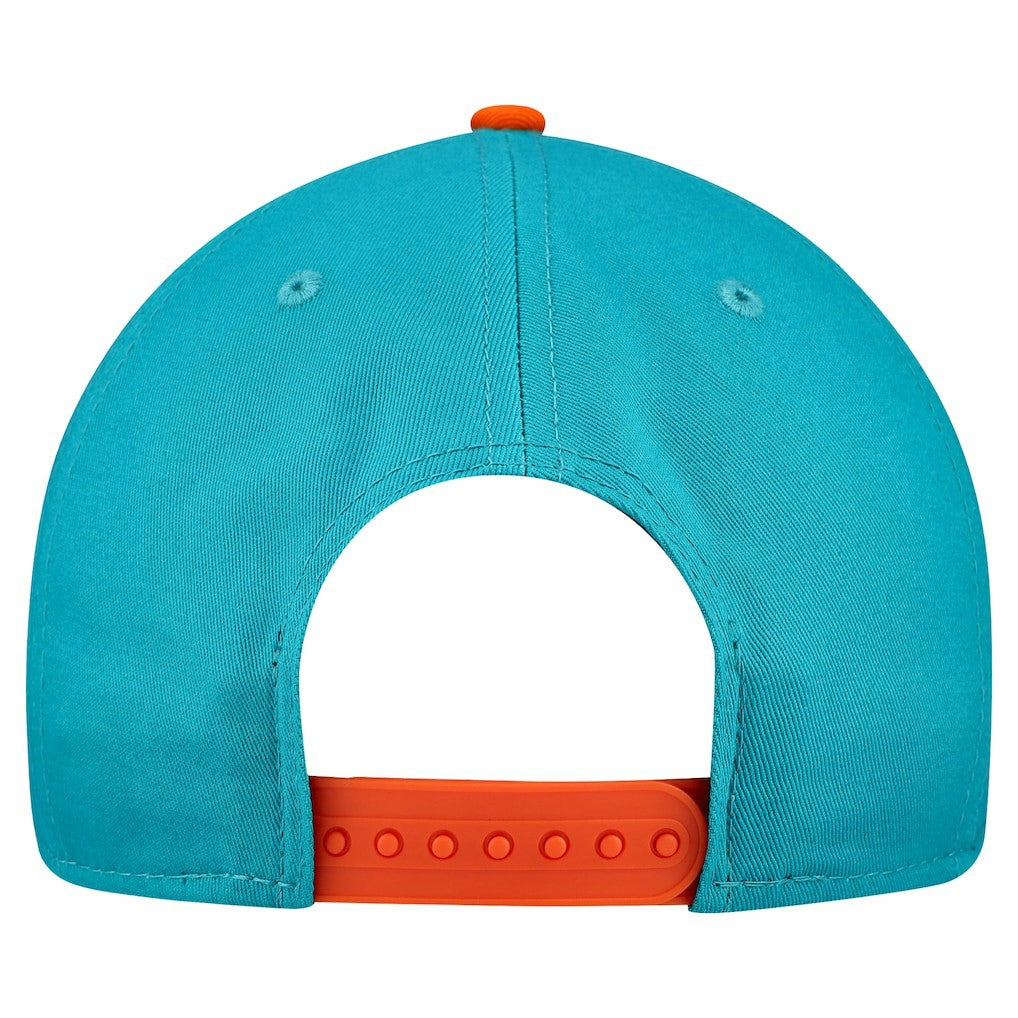 Miami Dolphins New Era Arch COOLERA 9FORTY A-Frame M-Crown Adjustable Hat - Aqua Hats