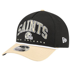 New Orleans Saints New Era Arch COOLERA 9FORTY A-Frame M-Crown Adjustable Hat - Black Hats
