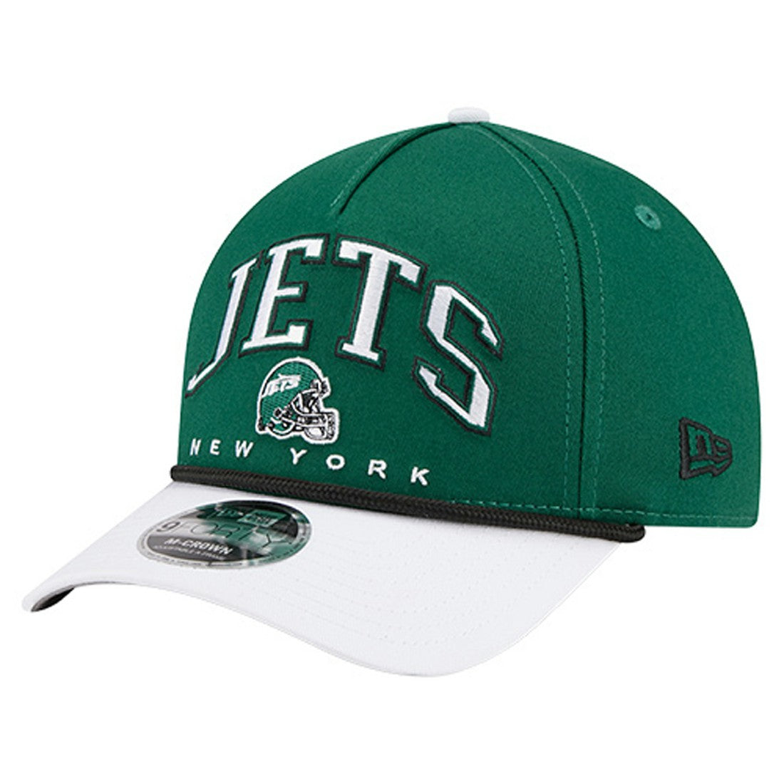 New York Jets New Era Arch COOLERA 9FORTY A-Frame M-Crown Adjustable Hat - Green Hats