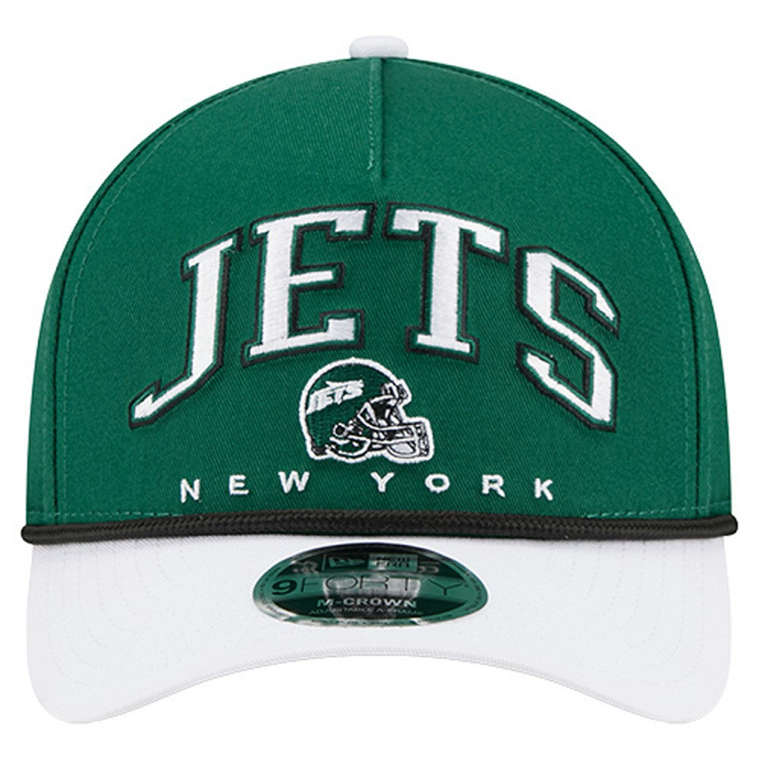 New York Jets New Era Arch COOLERA 9FORTY A-Frame M-Crown Adjustable Hat - Green Hats