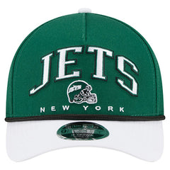 New York Jets New Era Arch COOLERA 9FORTY A-Frame M-Crown Adjustable Hat - Green Hats
