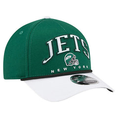 New York Jets New Era Arch COOLERA 9FORTY A-Frame M-Crown Adjustable Hat - Green Hats