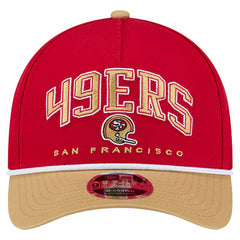 San Francisco 49ers New Era Throwback Arch COOLERA 9FORTY A-Frame M-Crown Adjustable Hat - Scarlet Hats