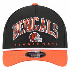 Cincinnati Bengals New Era Arch COOLERA 9FORTY A-Frame M-Crown Adjustable Hat - Black Hats