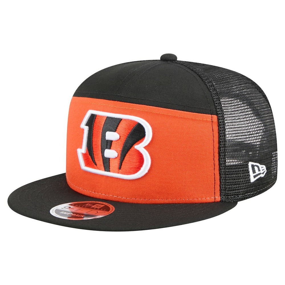 Cincinnati Bengals New Era Outdoor Split Panel 9FIFTY Snapback Hat - Orange/Black Hats