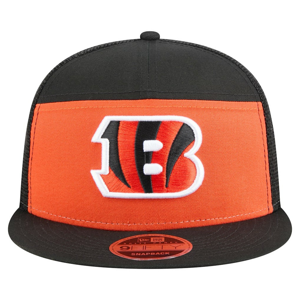 Cincinnati Bengals New Era Outdoor Split Panel 9FIFTY Snapback Hat - Orange/Black Hats