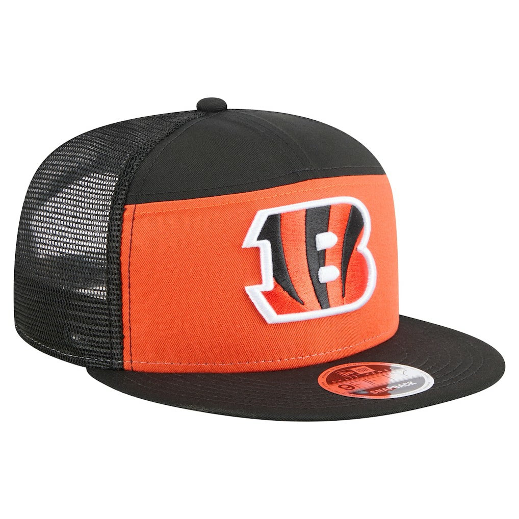 Cincinnati Bengals New Era Outdoor Split Panel 9FIFTY Snapback Hat - Orange/Black Hats