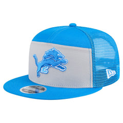 Detroit Lions New Era Outdoor Split Panel 9FIFTY Snapback Hat - Gray/Blue Hats