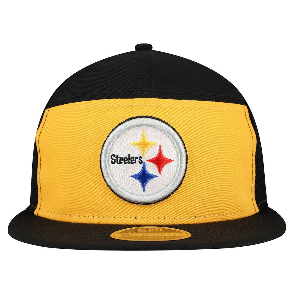 Pittsburgh Steelers New Era Outdoor Split Panel 9FIFTY Snapback Hat - Gold/Black Hats