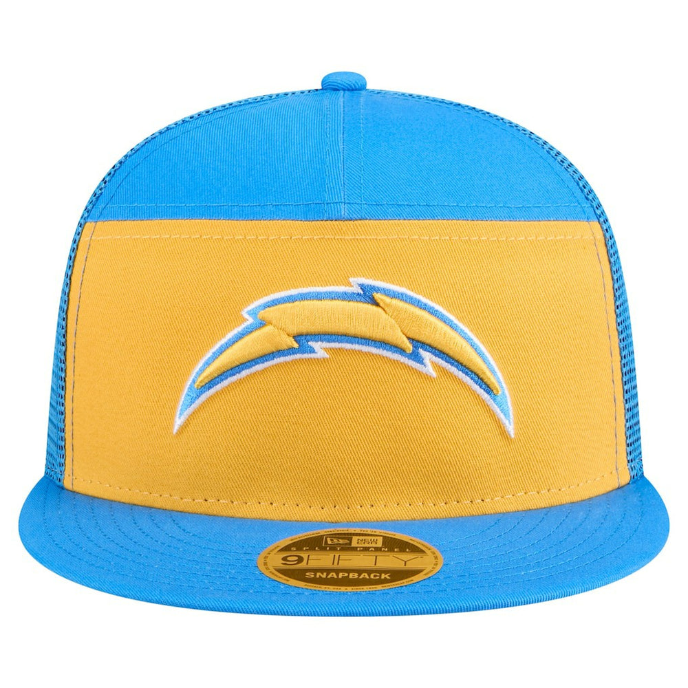 Los Angeles Chargers New Era Outdoor Split Panel 9FIFTY Snapback Hat - Gold/Powder Blue Hats