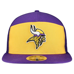 Minnesota Vikings New Era Outdoor Split Panel 9FIFTY Snapback Hat - Gold/Purple Hats
