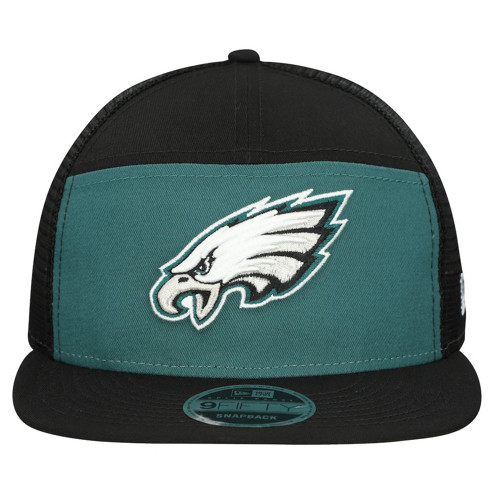 Philadelphia Eagles New Era Outdoor Split Panel 9FIFTY Snapback Hat - Midnight Green/Black Hats