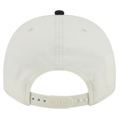 Pittsburgh Steelers New Era Chainstitch A-Frame 9FIFTY Adjustable Hat - Cream/Black Hats