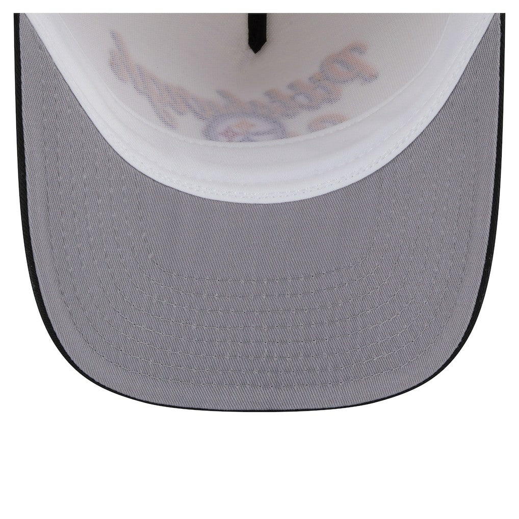 Pittsburgh Steelers New Era Chainstitch A-Frame 9FIFTY Adjustable Hat - Cream/Black Hats