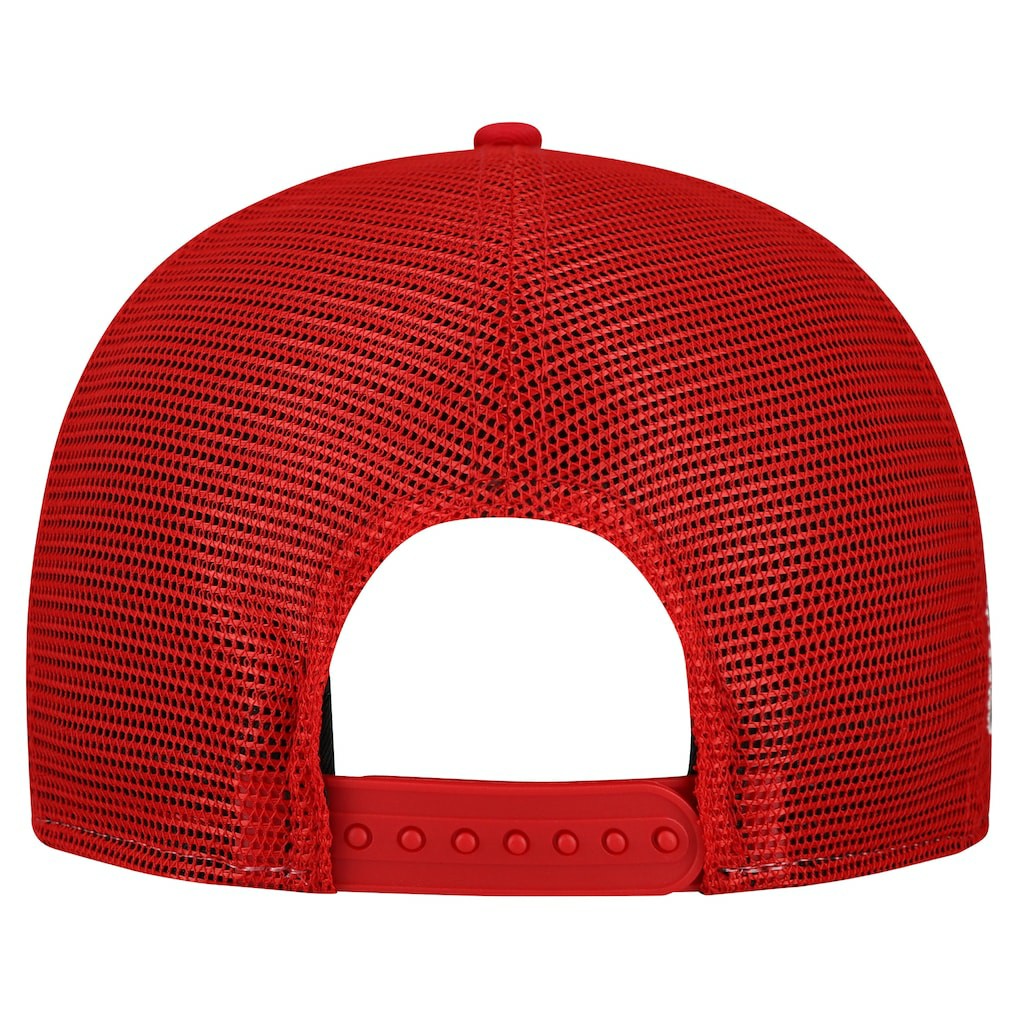 Kansas City Chiefs New Era Cutout A-Frame 9FIFTY Snapback Hat - Cream/Red Hats