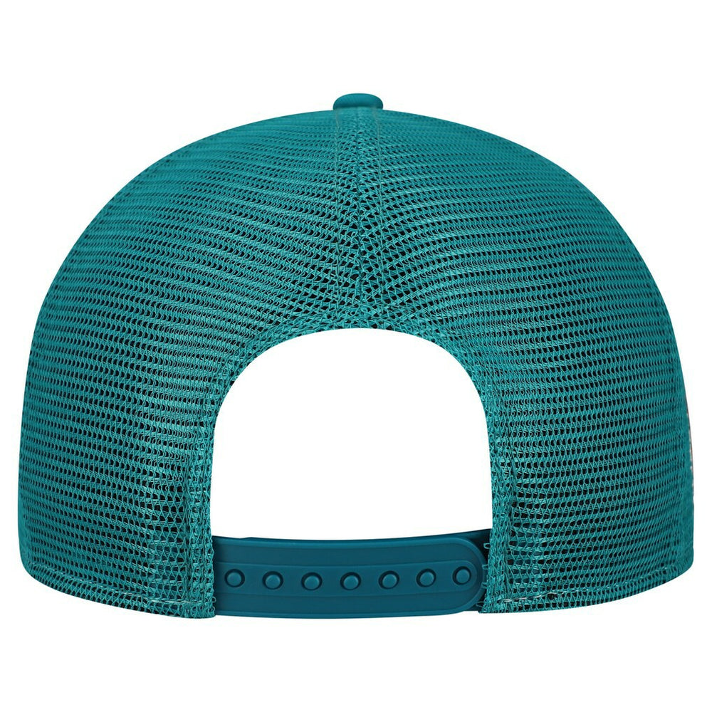 Miami Dolphins New Era Throwback Cutout A-Frame 9FIFTY Snapback Hat - Cream/Aqua Hats