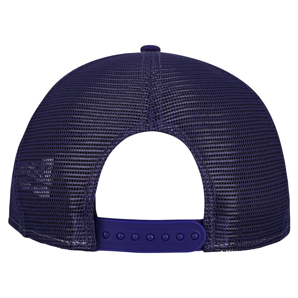 Minnesota Vikings New Era Cutout A-Frame 9FIFTY Snapback Hat - Cream/Purple Hats