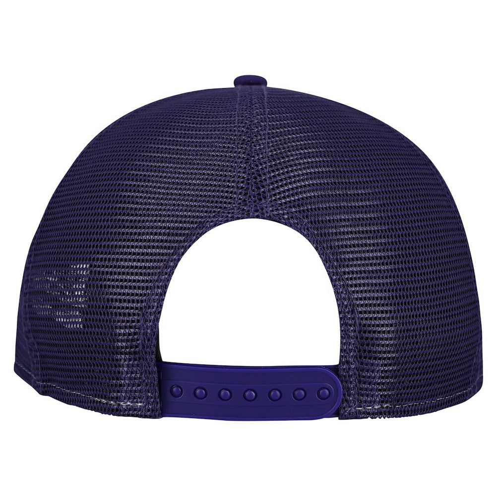 Minnesota Vikings New Era Cutout A-Frame 9FIFTY Snapback Hat - Cream/Purple Hats