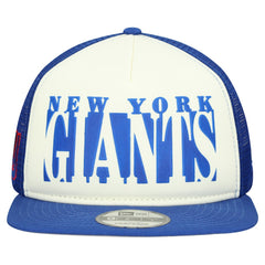 New York Giants New Era Cutout A-Frame 9FIFTY Snapback Hat - Cream/Royal Hats