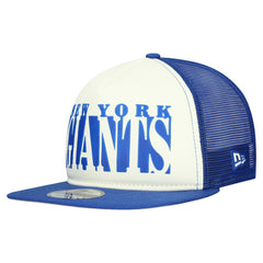 New York Giants New Era Cutout A-Frame 9FIFTY Snapback Hat - Cream/Royal Hats