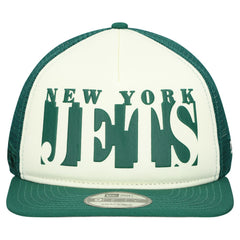 New York Jets New Era Cutout A-Frame 9FIFTY Snapback Hat - Cream/Green Hats