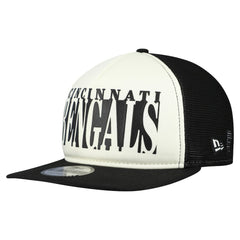 Cincinnati Bengals New Era Throwback Cutout A-Frame 9FIFTY Snapback Hat - Cream/Black Hats