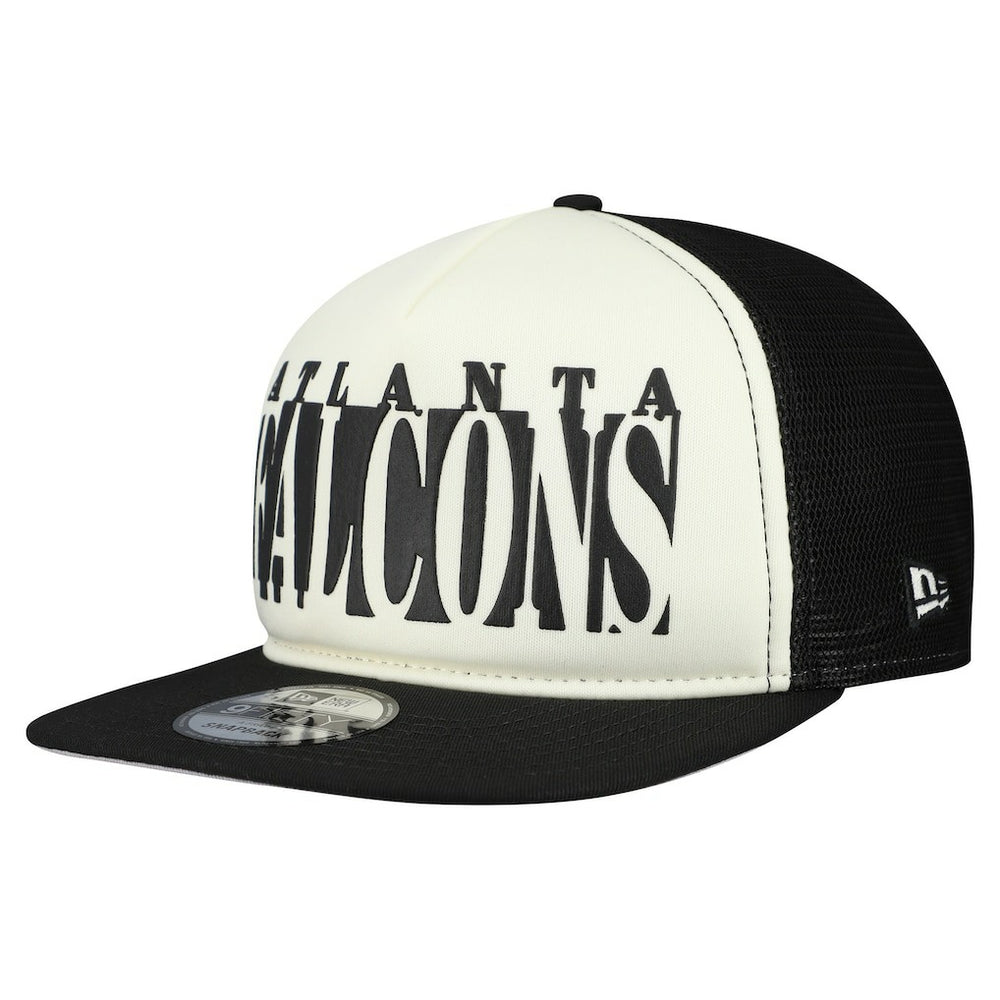 Atlanta Falcons New Era Cutout A-Frame 9FIFTY Snapback Hat - Cream/Black Hats