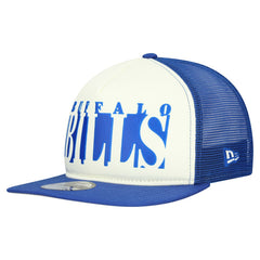 Buffalo Bills New Era Throwback Cutout A-Frame 9FIFTY Snapback Hat - Cream/Royal Hats
