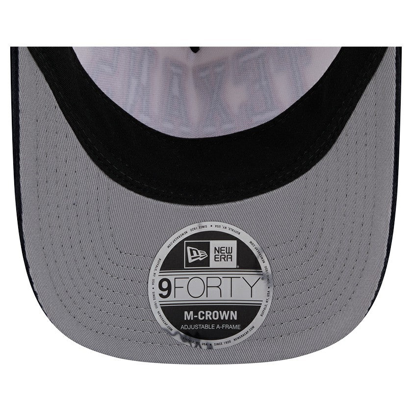Houston Texans New Era Two-Tone Sided Corduroy 9FORTY A-Frame Adjustable Hat - Cream/Navy Hats