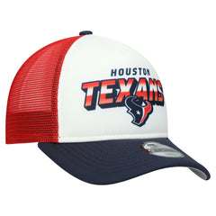 Houston Texans New Era Youth Streak 9FORTY A-Frame Adjustable Hat - White/Navy Hats