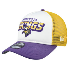 Minnesota Vikings New Era Youth Streak 9FORTY A-Frame Adjustable Hat - White/Purple Hats