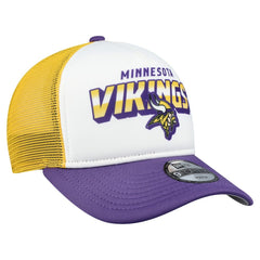 Minnesota Vikings New Era Youth Streak 9FORTY A-Frame Adjustable Hat - White/Purple Hats