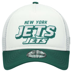 New York Jets New Era Youth Streak 9FORTY A-Frame Adjustable Hat - White/Green Hats